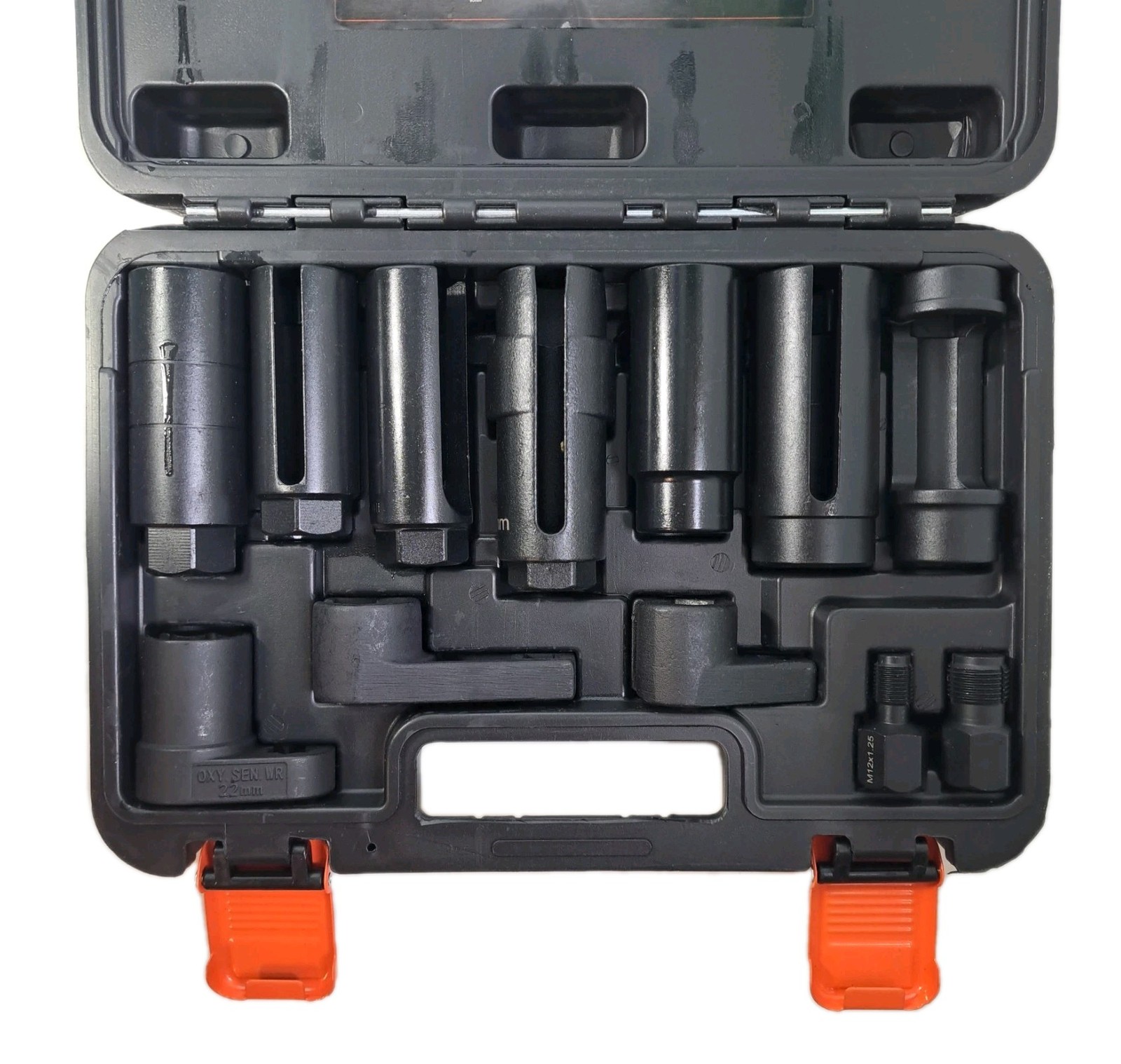 Open Box YEKEPRO 12-Piece Oxygen Sensor Socket Set 1/2″ & 3/8″ 22mm 27mm 29mm