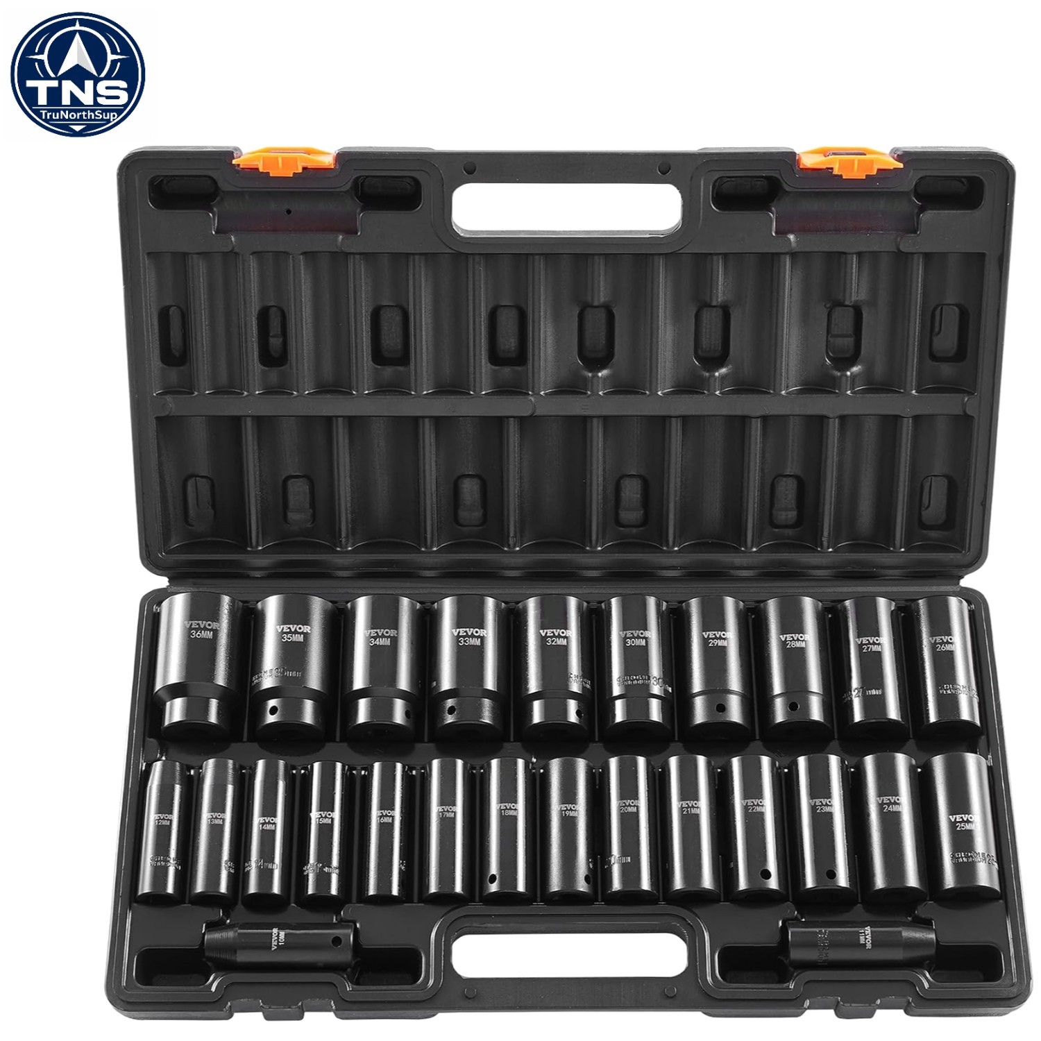 Rugged 26-Piece 1/2 Inch Metric Impact Socket Set – Perfect for Heavy-Duty Tasks