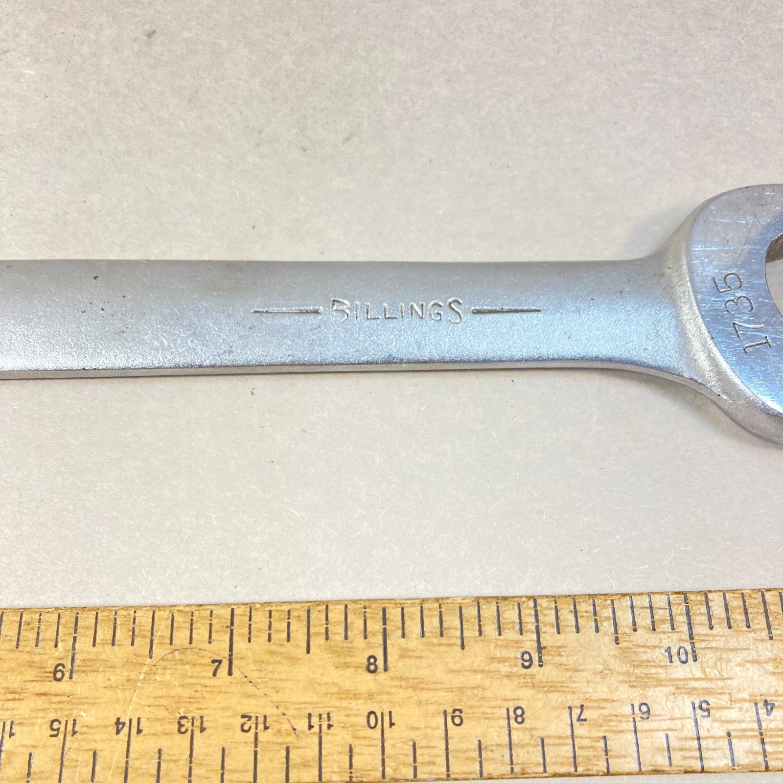 Billings Wrench Open End 1-1/8″-1″ Vitalloy Long Reach #1735 USA