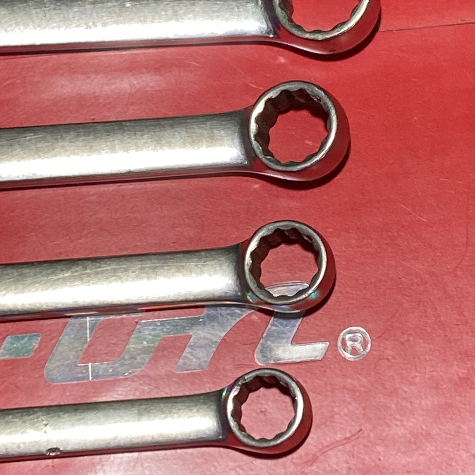 Vintage Snap-On USA 6pc SAE OEX30A, 26, 22, 20, 18, 16 Comb. Wrench Set 12 Point