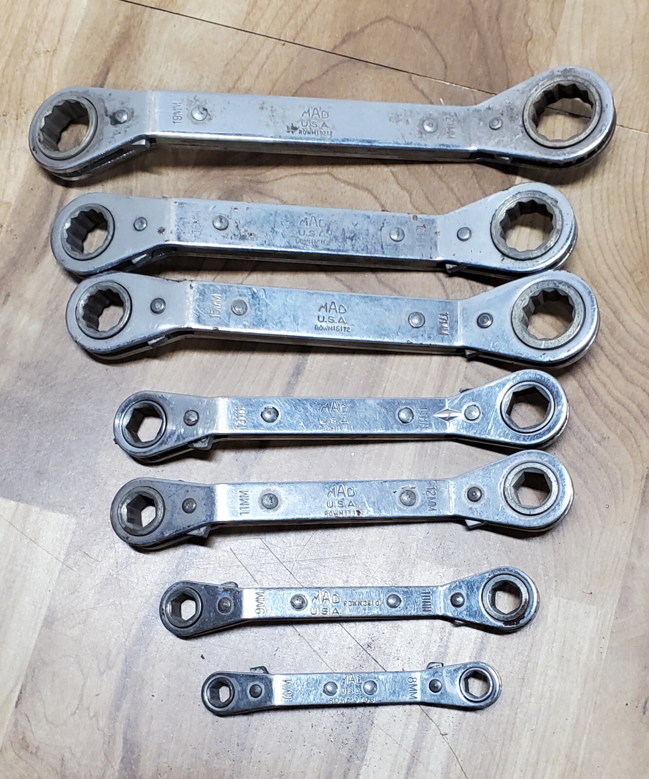 MAC Tool Angled Ratchet Wrench Set 7mm to 21mm