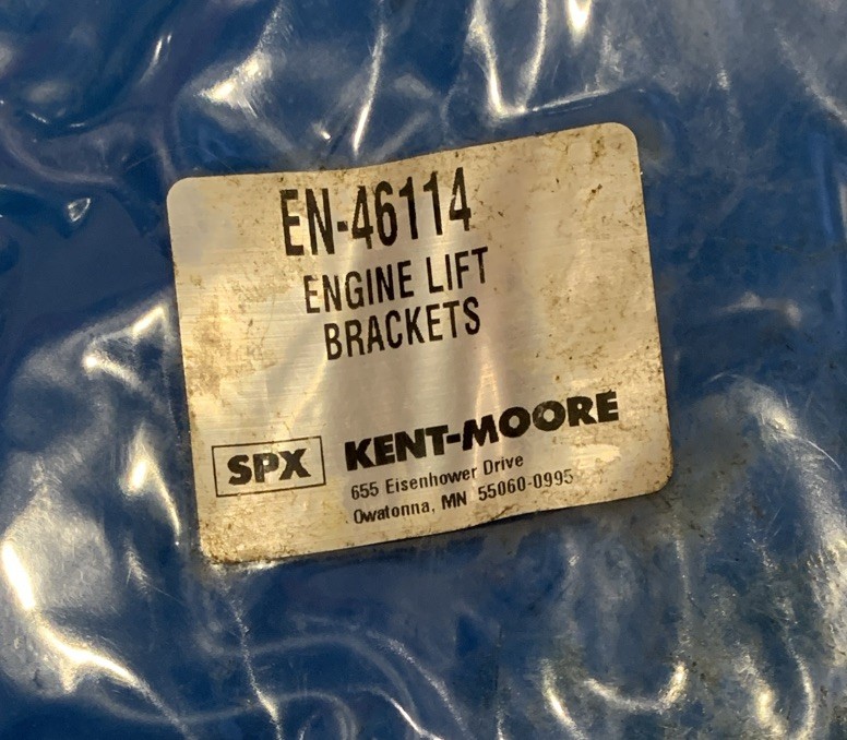 Kent-Moore EN-46114 Engine Lift Bracket Set Specialty Tool w/ Bolts, Storage Bag