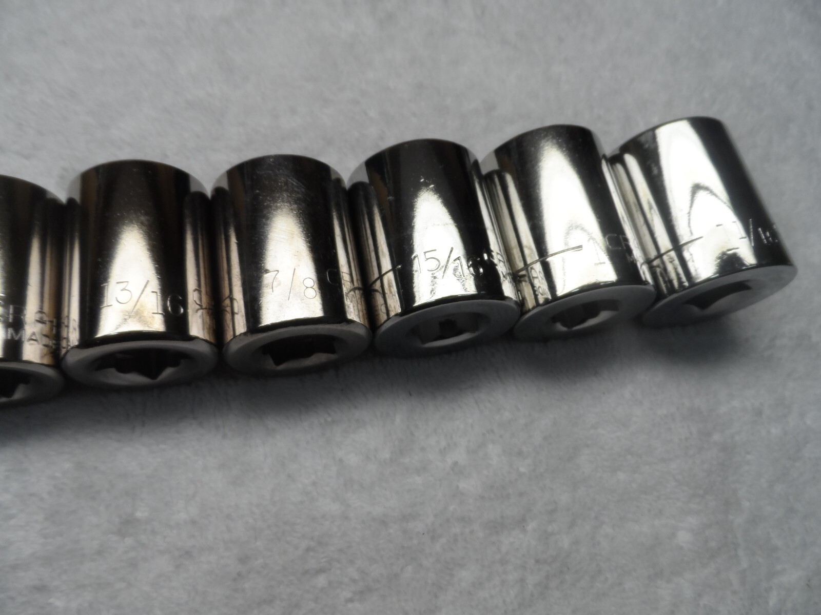 Craftsman 1/2″ Drive SAE Shallow Socket Set NOS USA 12pt 10 pcs (1/2 to 1-1/16″)