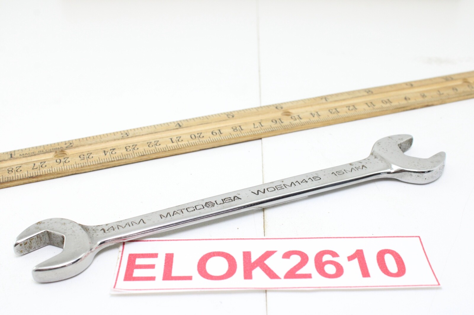 Matco WOEM1415 14mm x 15mm 6 Point Open End Wrench Chrome USA