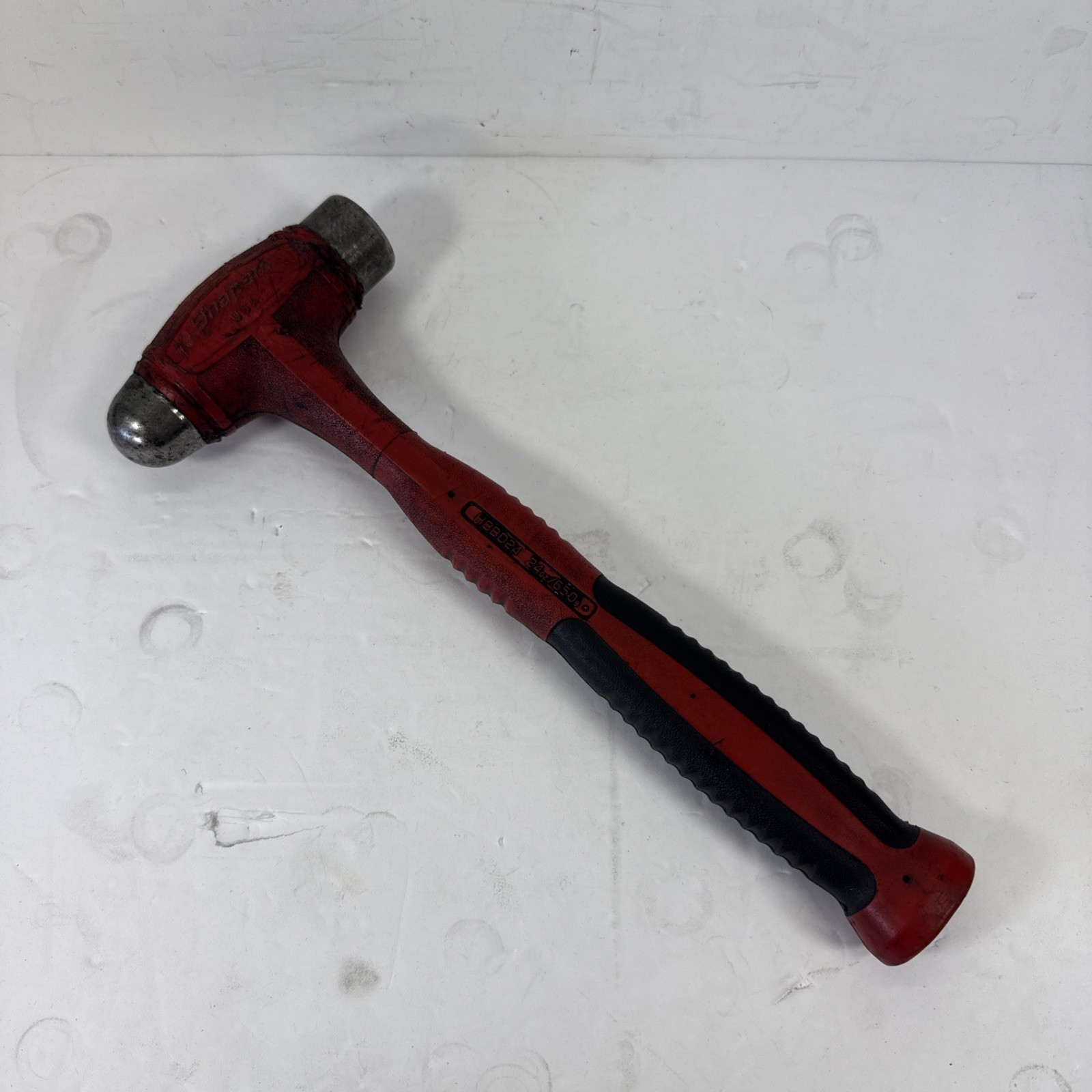 Snap On Tools HBBD24 24oz 650g Ball Peen Soft Grip Dead Blow Hammer Red USA ✅