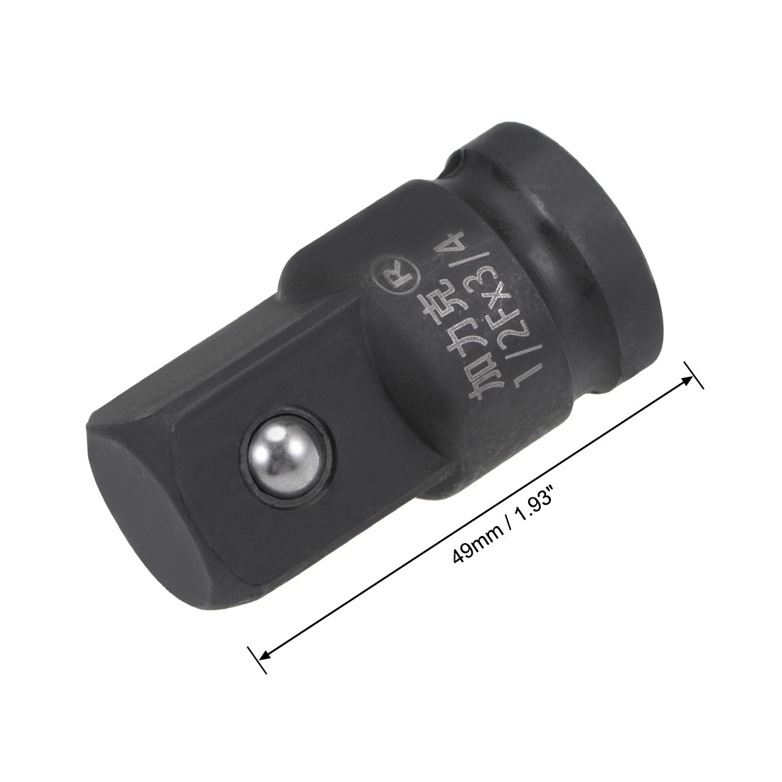 Impact Socket Adapter and Reducer 3/4-Inch Square Drive by 1/2-Inch Cr-Mo 2 Pcs