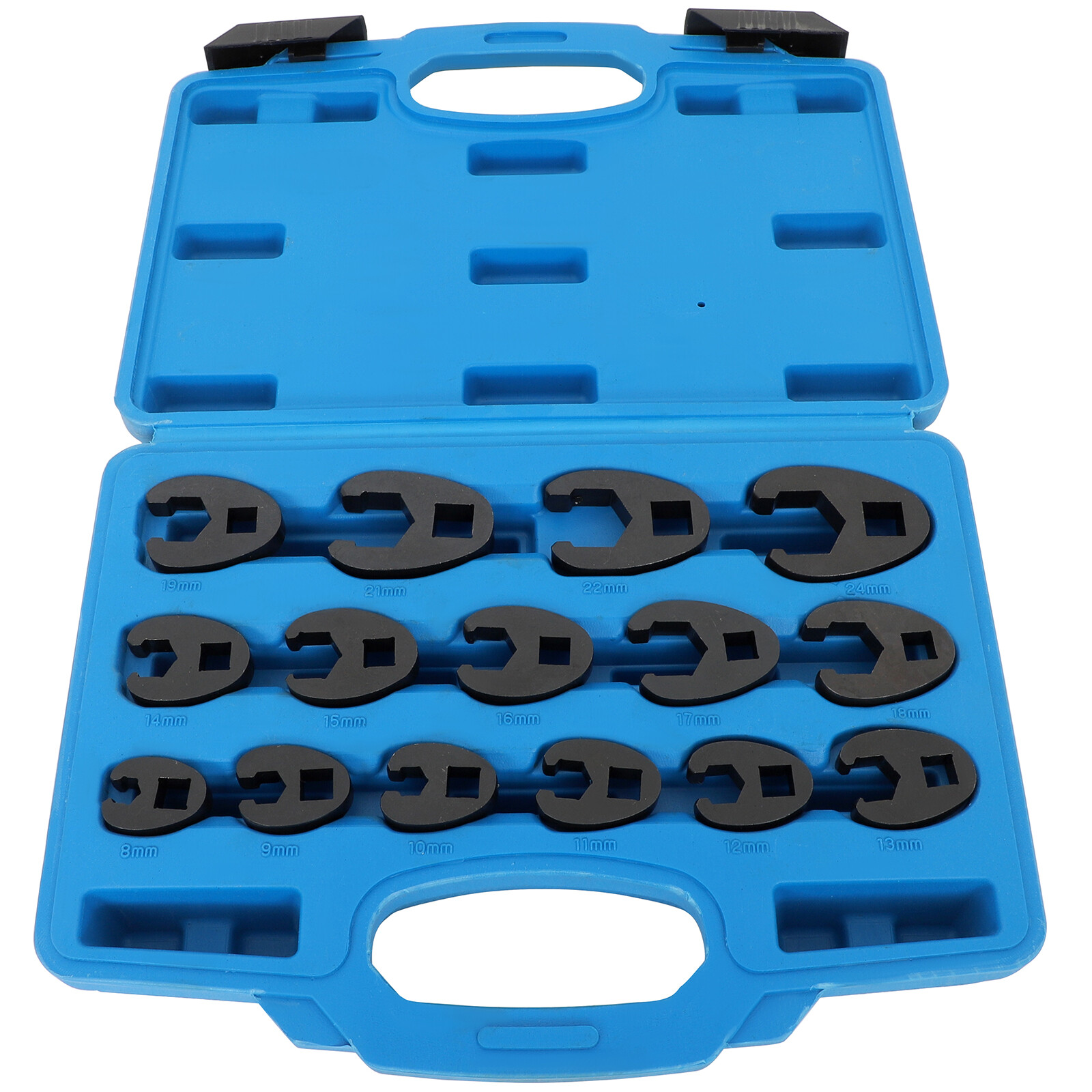15X Crow foot Flare Nut Wrench Set 3/8 1/2in Drive Ratchet Extension Large Tool