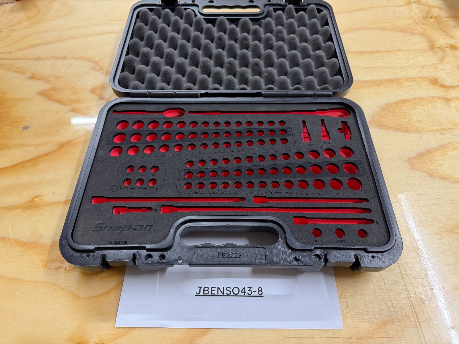 Snap-on Tools USA NEW 100pc 1/4″ Drive Service Set CASE & FOAM ONLY 1100TMPBFR