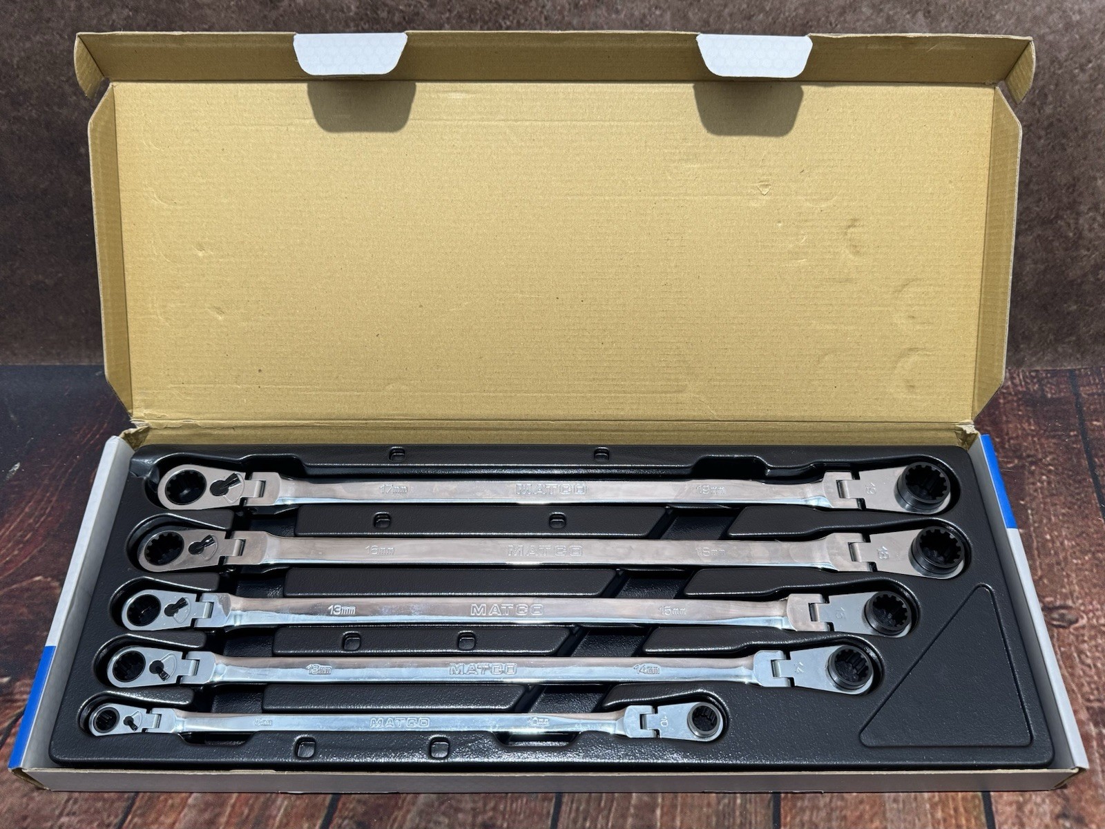 MATCO Tools SRWFXLM52T 5-Piece Extra Long Double Box Flexible Ratchet Set