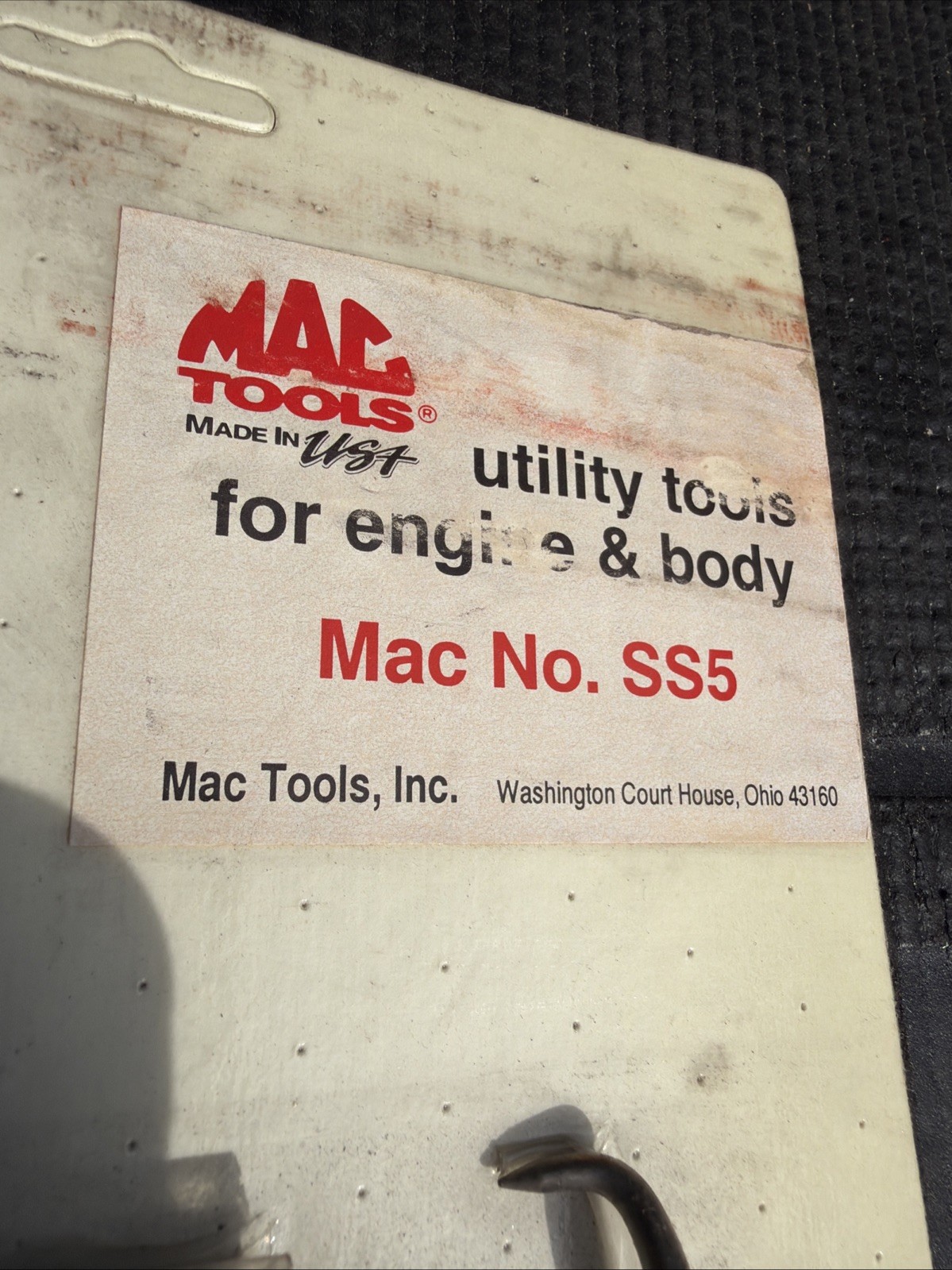 Mac Tools USA Nos 5pc Utility Hook Pick Engine Body Tool Set SS5 Red Hard Handle