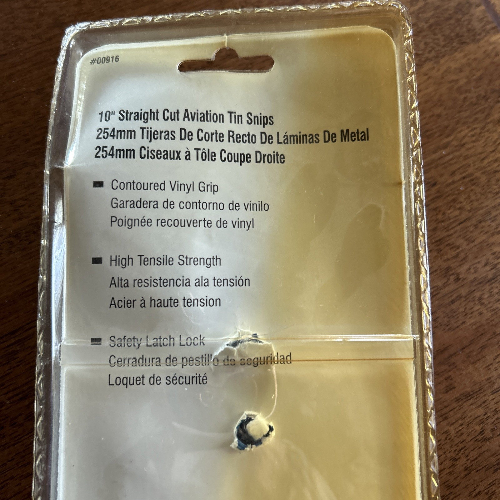 10” STRAIGHT CUT AVIATION TIN SNIPS,