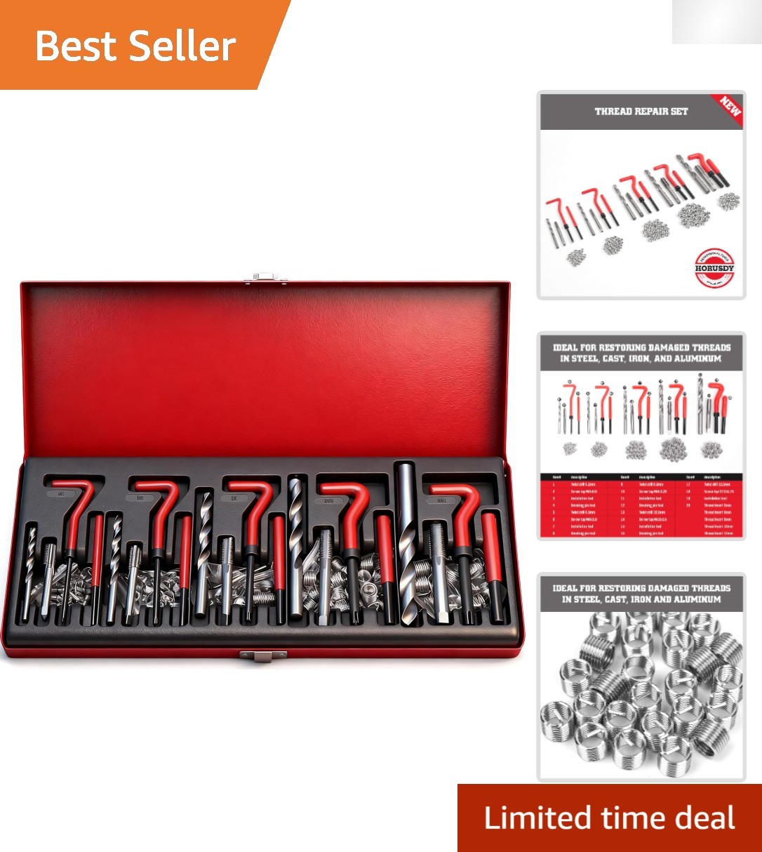 131-Pc Metric Helicoil Thread Repair Kit – Effortless Automotive Restoration