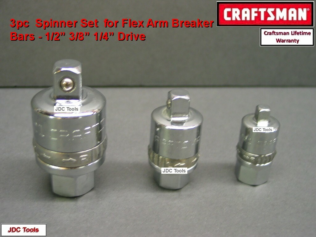 Craftsman 3 pc Ratcheting Adapter Set 1/4″ 3/8″ 1/2″