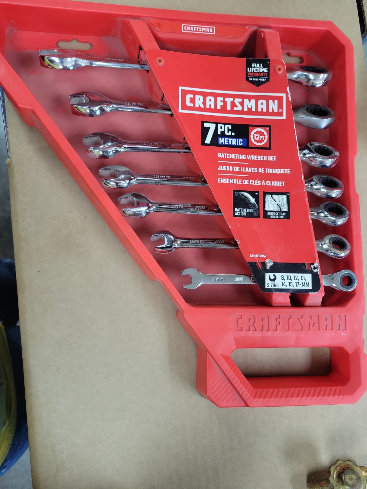 NEW Craftsman 7pc Metric/ 12 Point Ratcheting Wrench Set CMMT12057