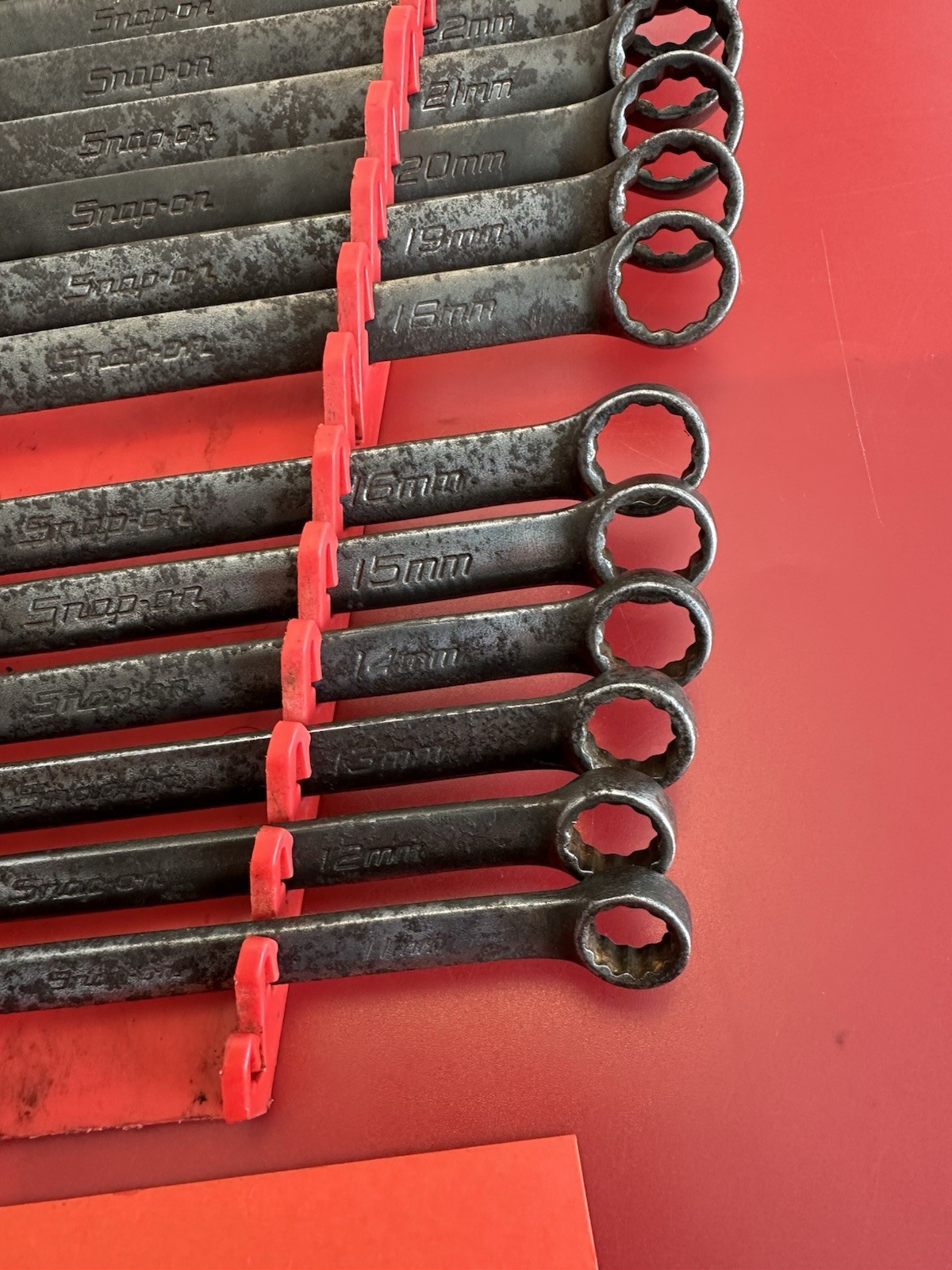 Snap On 15pc 12Point Metric Flank Drive Combination Wrench Set 10-24mm GOEXM715.