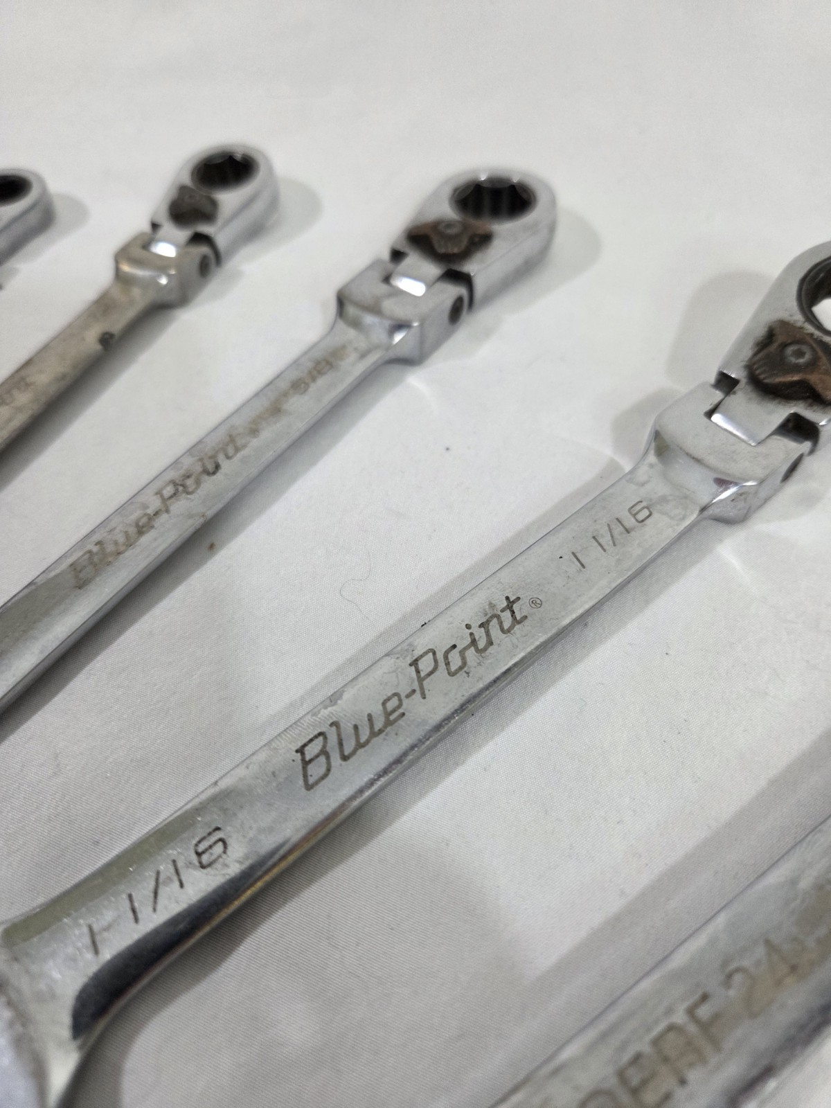 BLUE POINT 6 PC 6 Pt Standard SAE Flex Head Ratcheting Box Wrenches 5/16 To 3/4