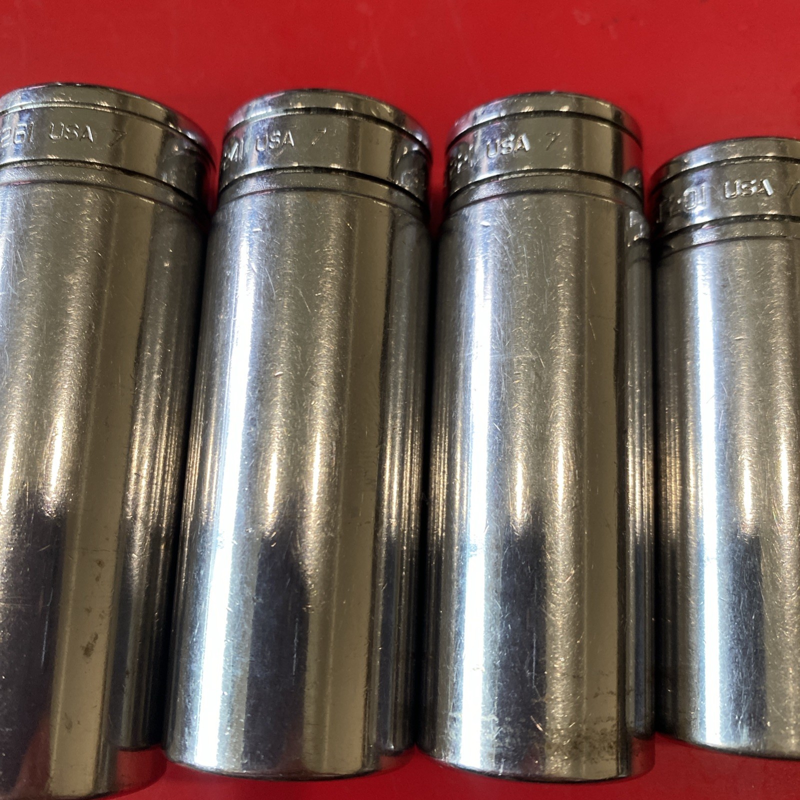 SNAP ON 7 SOCKETS 3/8″ DR SF141-SF281 Missing SF181 12 Point SAE Deep Socket Set