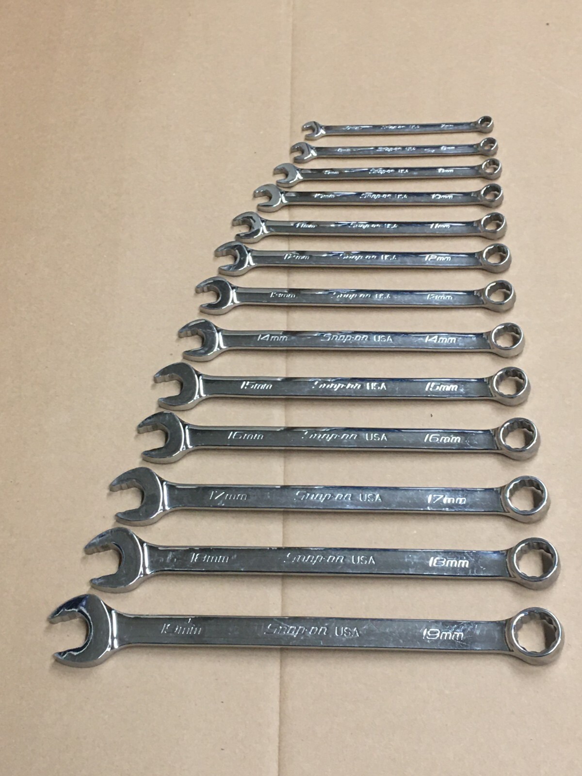 Snap On 13pc Metric Wrench Set – 7mm-19mm – Flank Drive Plus – Slightly Used