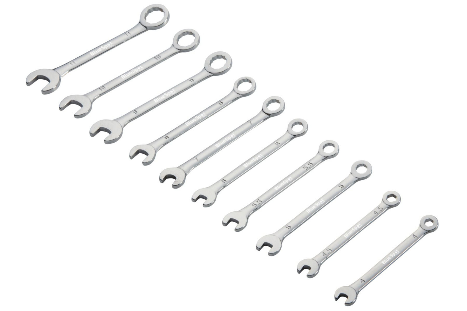 Blue Spot Tools 10 Piece Micro Mini Combination Spanner 4mm – 11mm Set