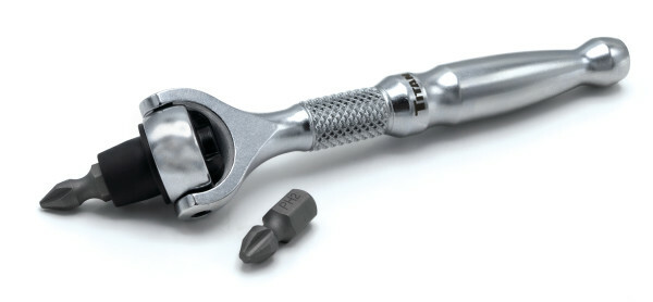 Titan 11318 1/4″ Hex Dr. Swivel Head Micro Bit Driver (4″ OAL)
