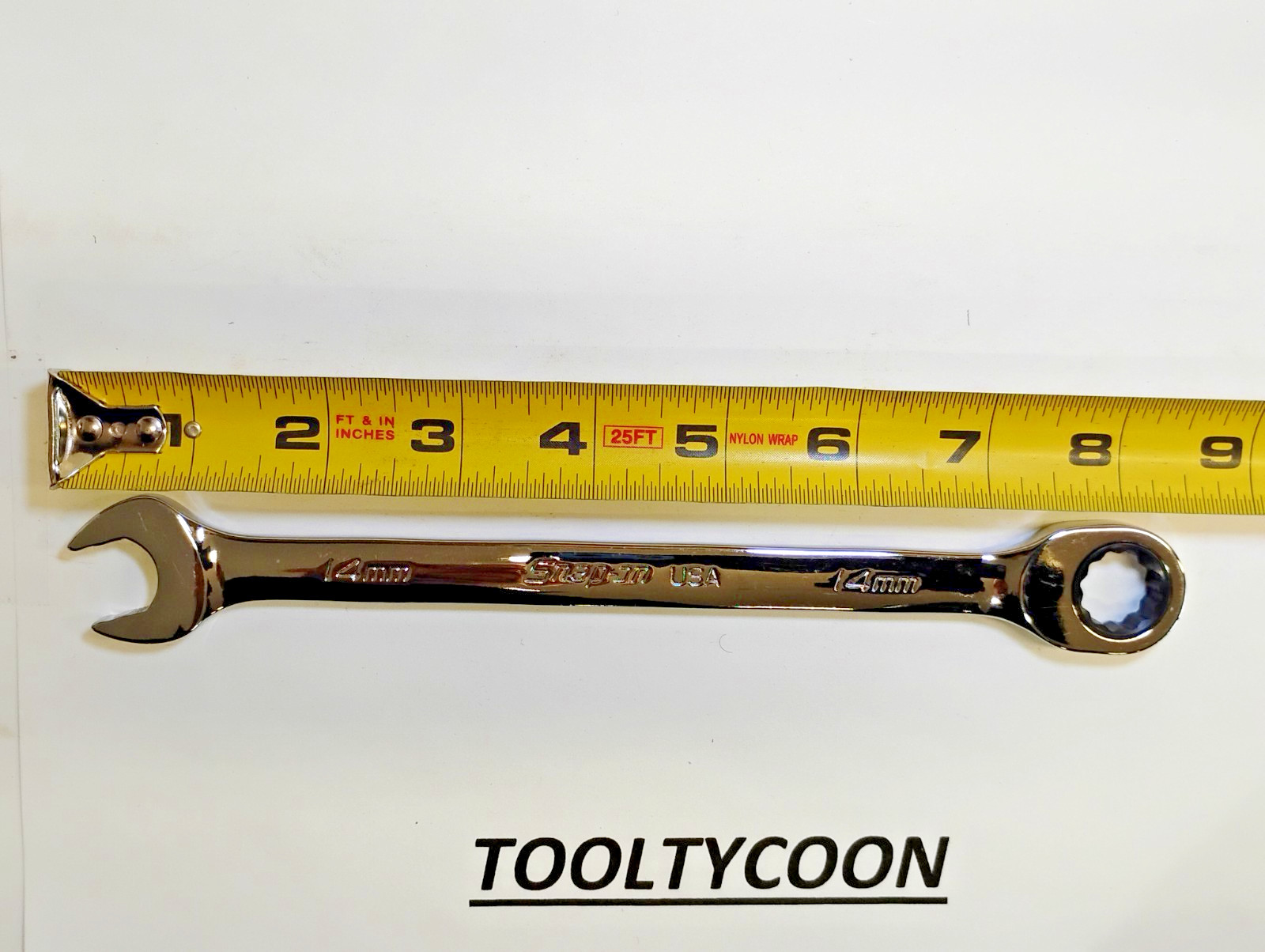 Snap-on Tools NEW 14mm Metric 0° Non-Reversing Ratcheting Combo Wrench SOXRM14A