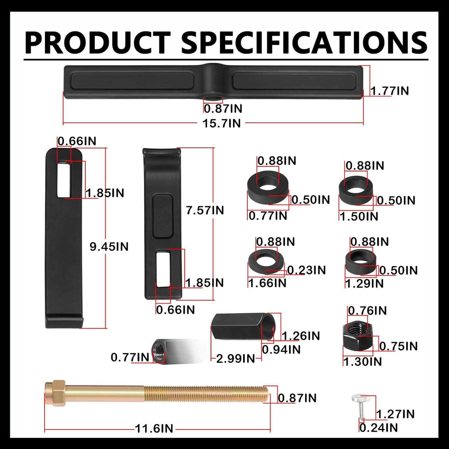 25106 Brake Drum And Rotor Puller, Wheel Hub Tool, fit for Most Common Hub Sizes