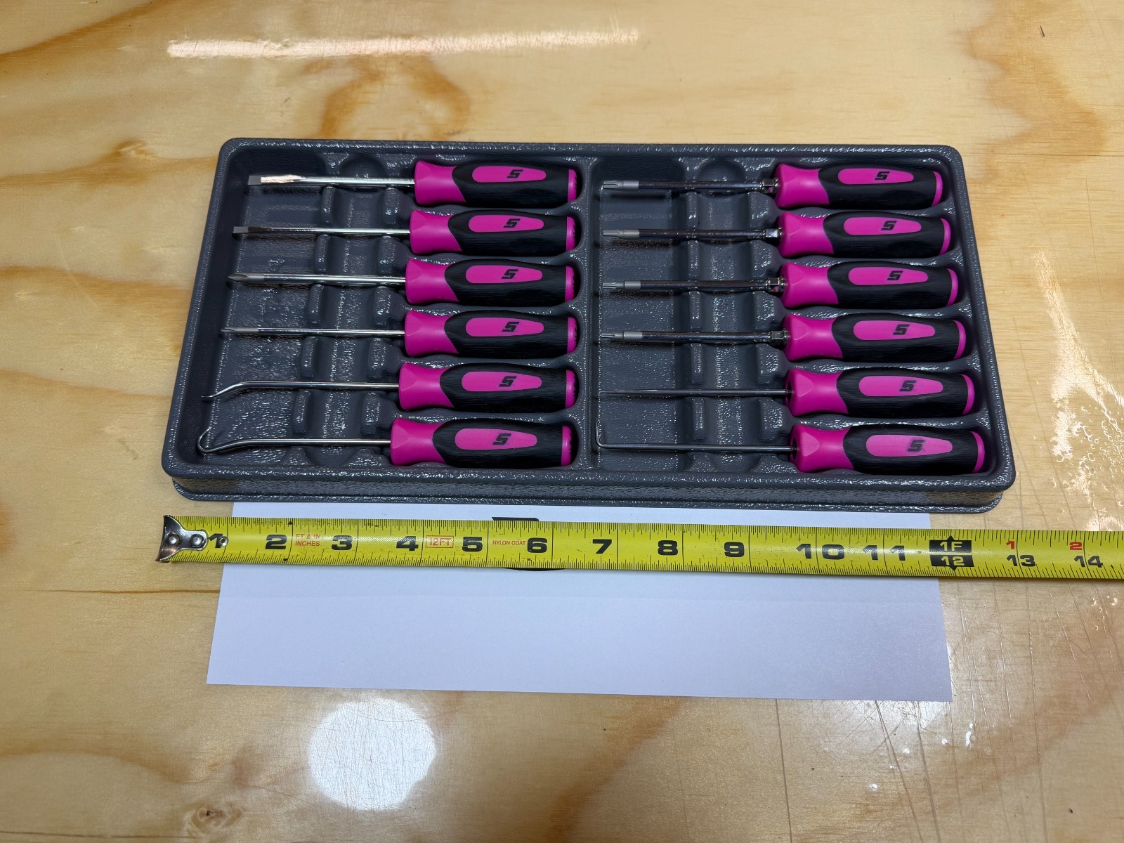 Snap-on Tools USA NEW ELECTRIC PINK 12pc Soft Grip Mini Screwdriver & Pick Set