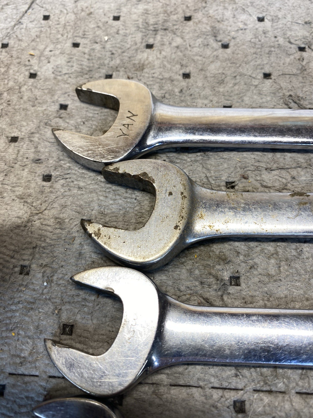 Snap On Wrench Set Lot Of 7. 7/8- 13/16-3/4-11/16-5/8-9/16-1/2