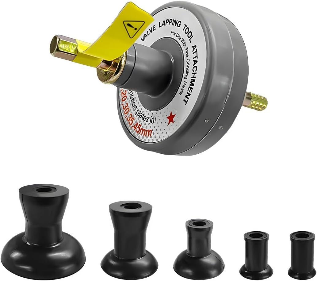 Valve Lapping Tool Kit Valve Lapping Tool & Compound Kit with 5 Suction Plate…