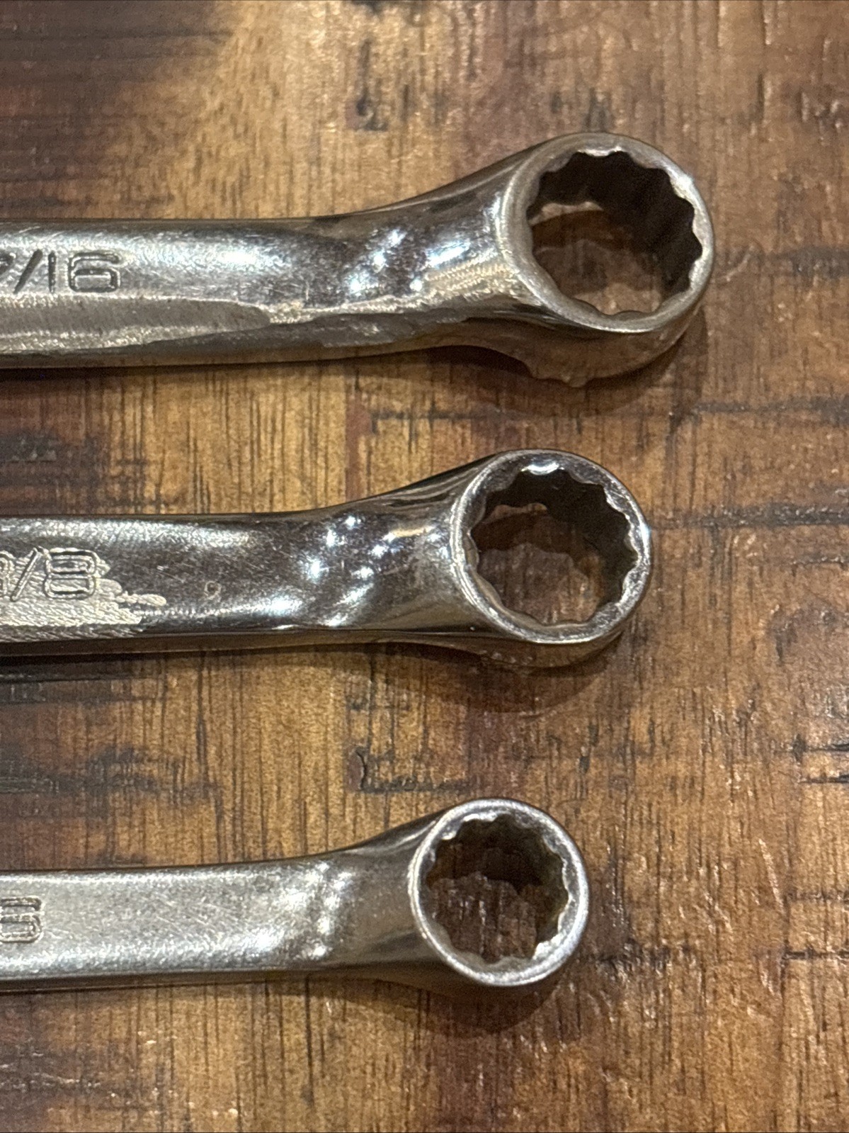 Snap-On Double Box End Wrenches 5/16 X 3/8, 7/16 X 3/8, 5/16 X 1/4 12pt SAE USA