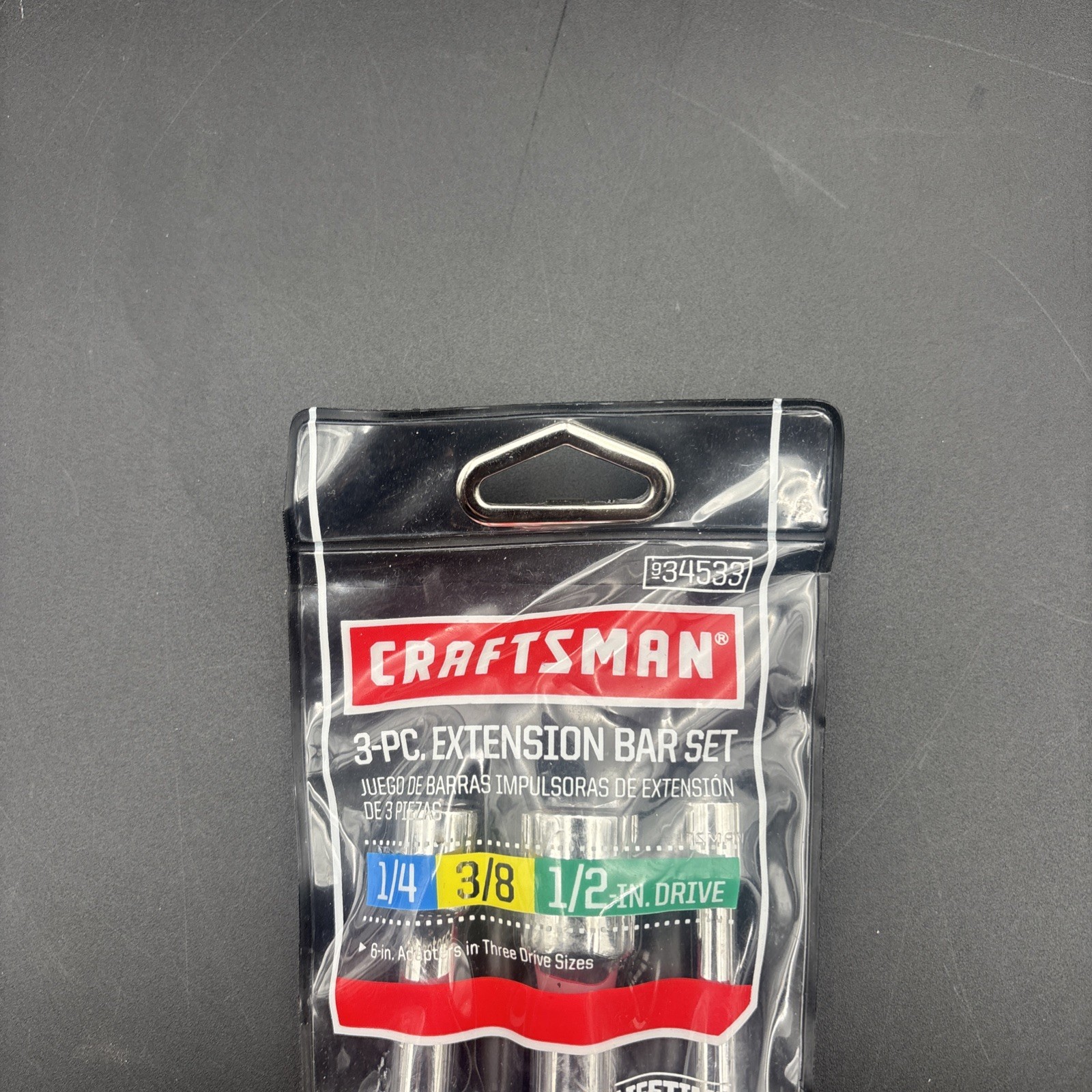 NEW Craftsman CMMT34533 6″ Extension Bar Set 3 pc 1/4, 3/8 and 1/2″ drive SAE