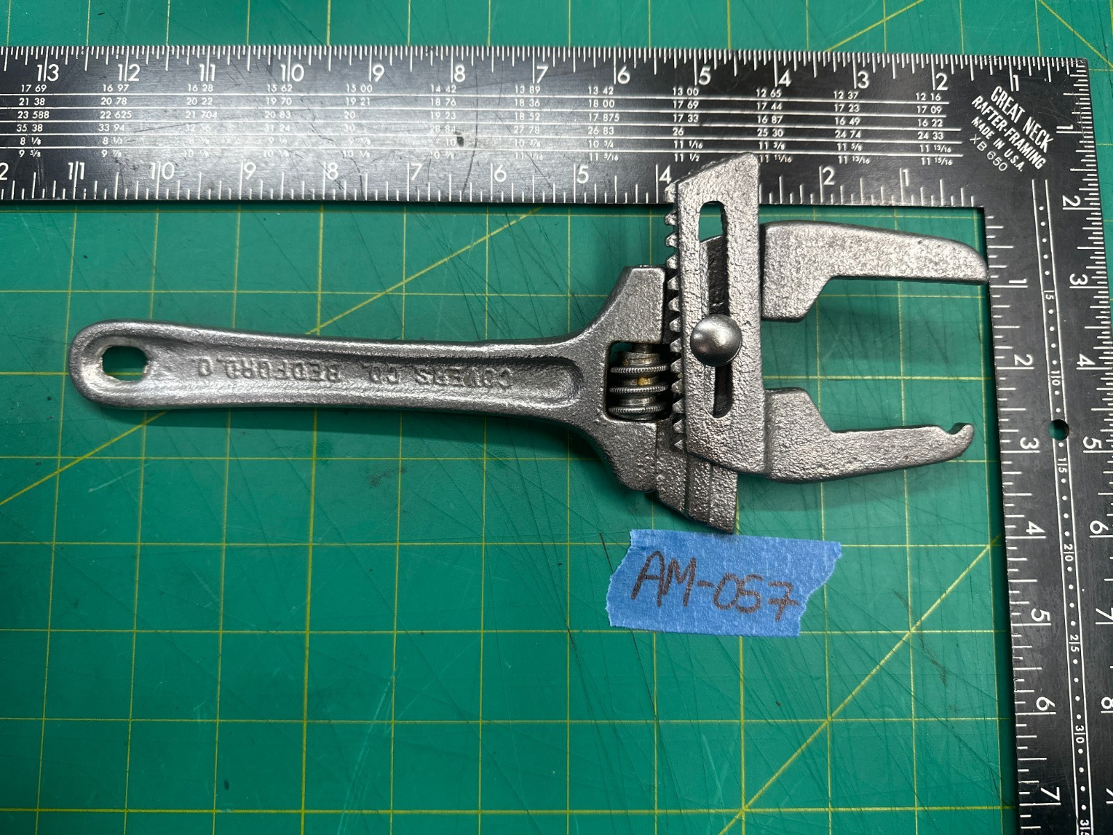 Vintage 10.5″ Ace Adjustable Slip & Lock Nut Wrench From Covers Co. Made In USA