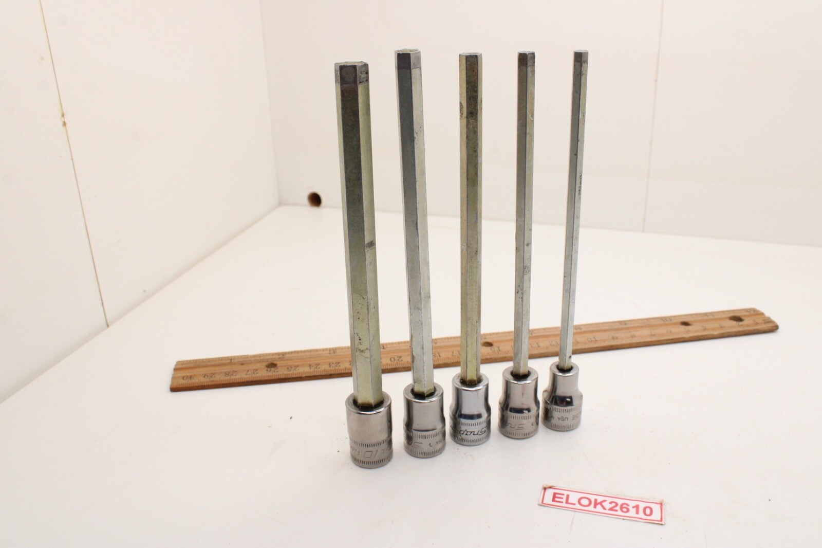 Snap-On FAML5E-FAML10E 5-10mm 5 Piece 3/8″ Drive Metric Long Hex Socket USA