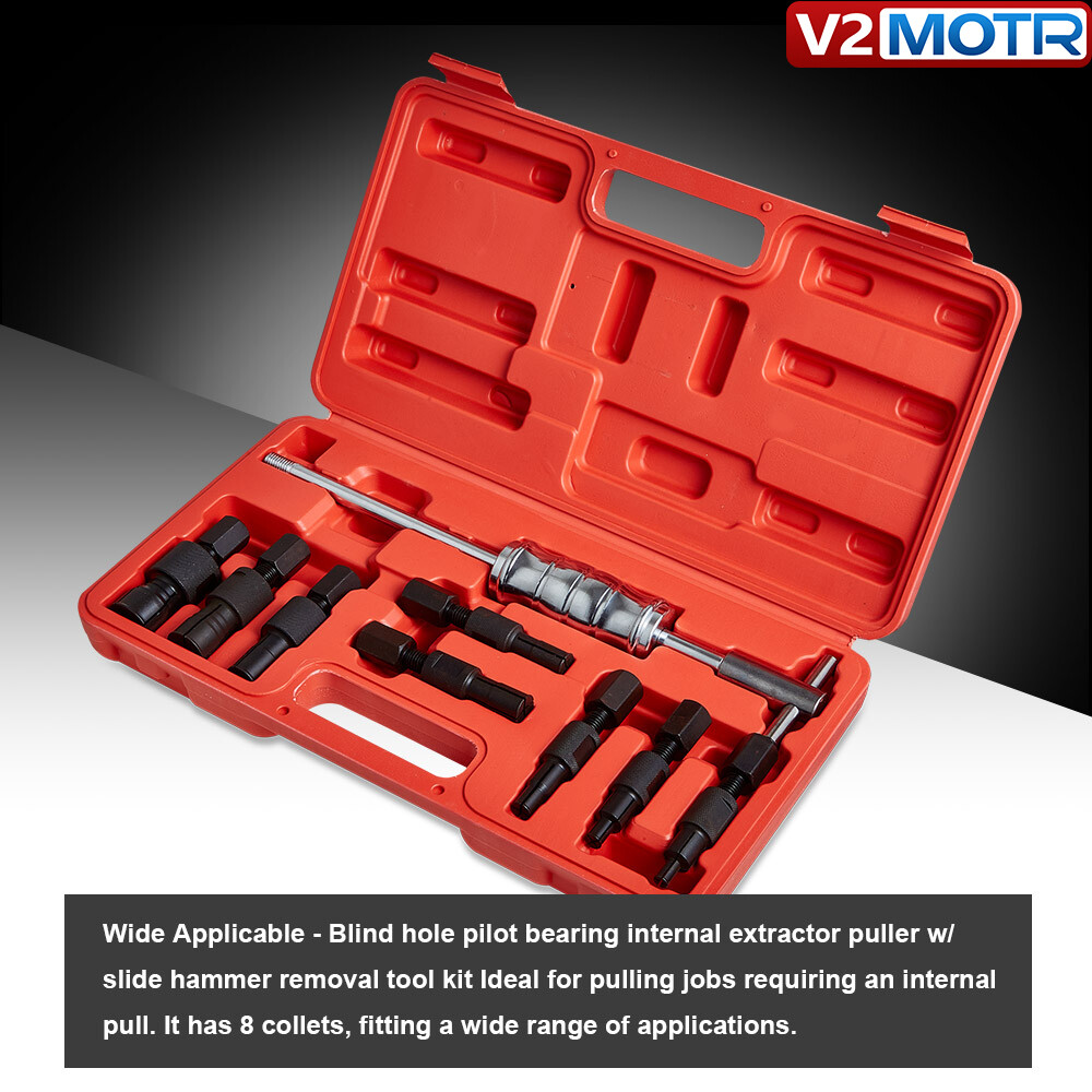 9pc Inner Bearing Puller Set Slide Hammer Internal Blind Hole Remover Tool Kit