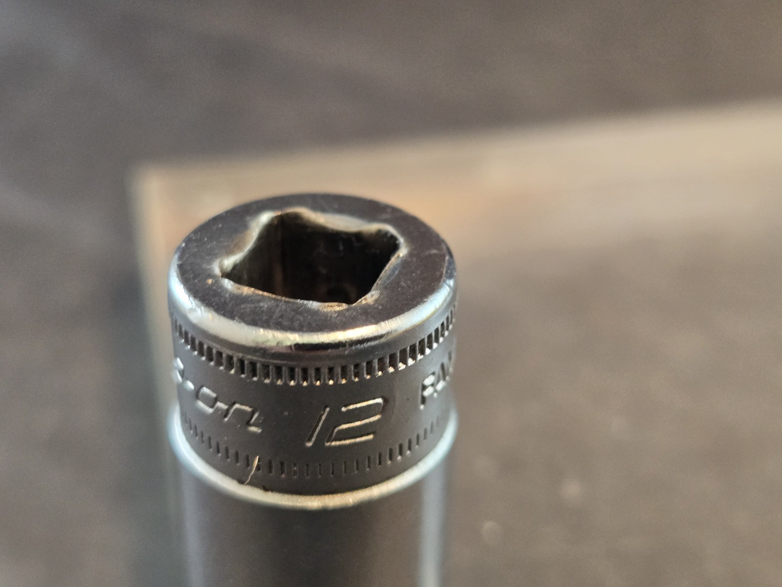 Snap-on 3/8″ Drive 12mm Hex Head Socket FAM12 USA 1991
