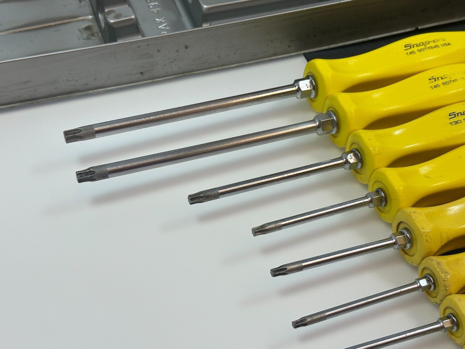 🇺🇸 Snap-on Tools USA 9pc Torx T8-T45 Screwdriver Set, Classic Yellow Hard Grip