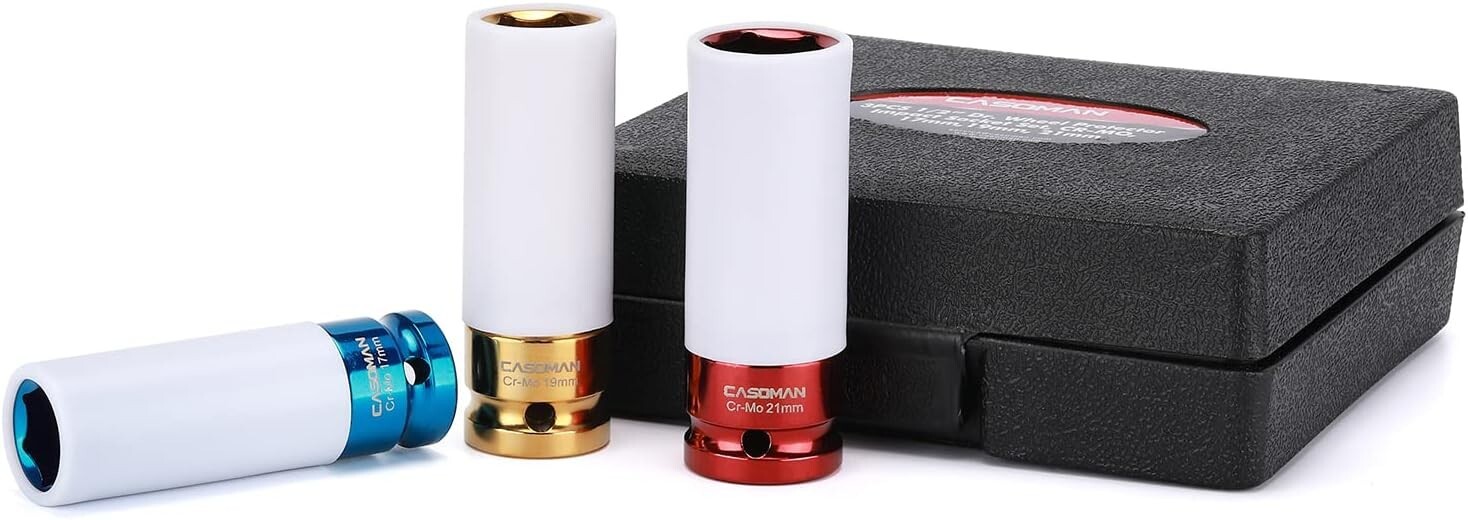 Oil Rubbed Finish 1/2-Inch Drive Impact Sockets for Safe Wheel Maintenance