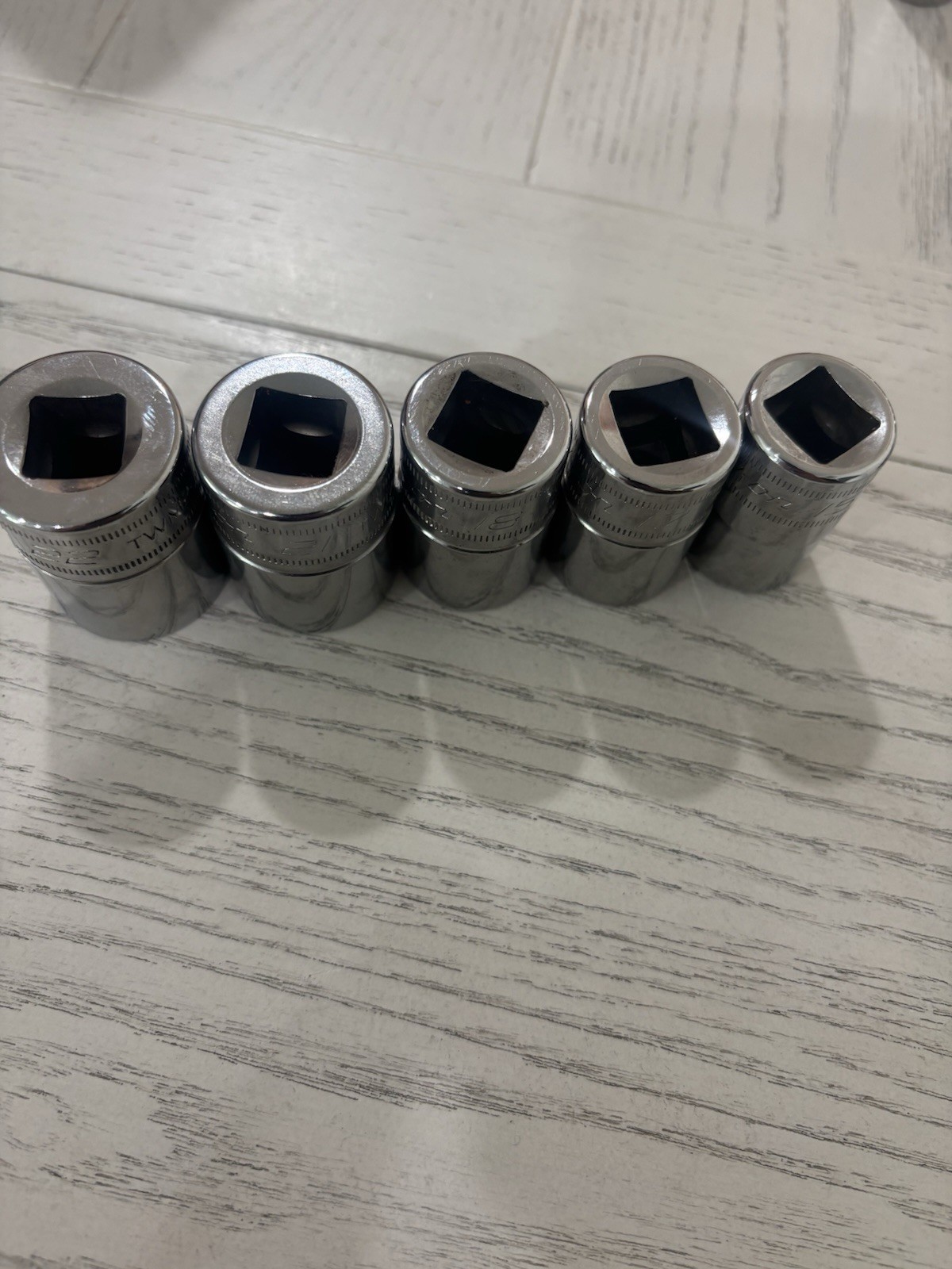 Snap-on 1/2” Drive Metric Shallow Socket TWM22 TWM21 TWM18 TWM17 TWM15 USA 6-PNT