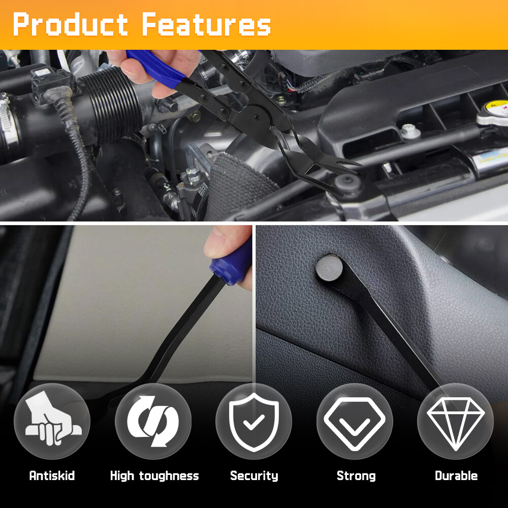 Car Disassembly Tools 3pcs Auto Removal Pliers Fastener Install Retainer Clips