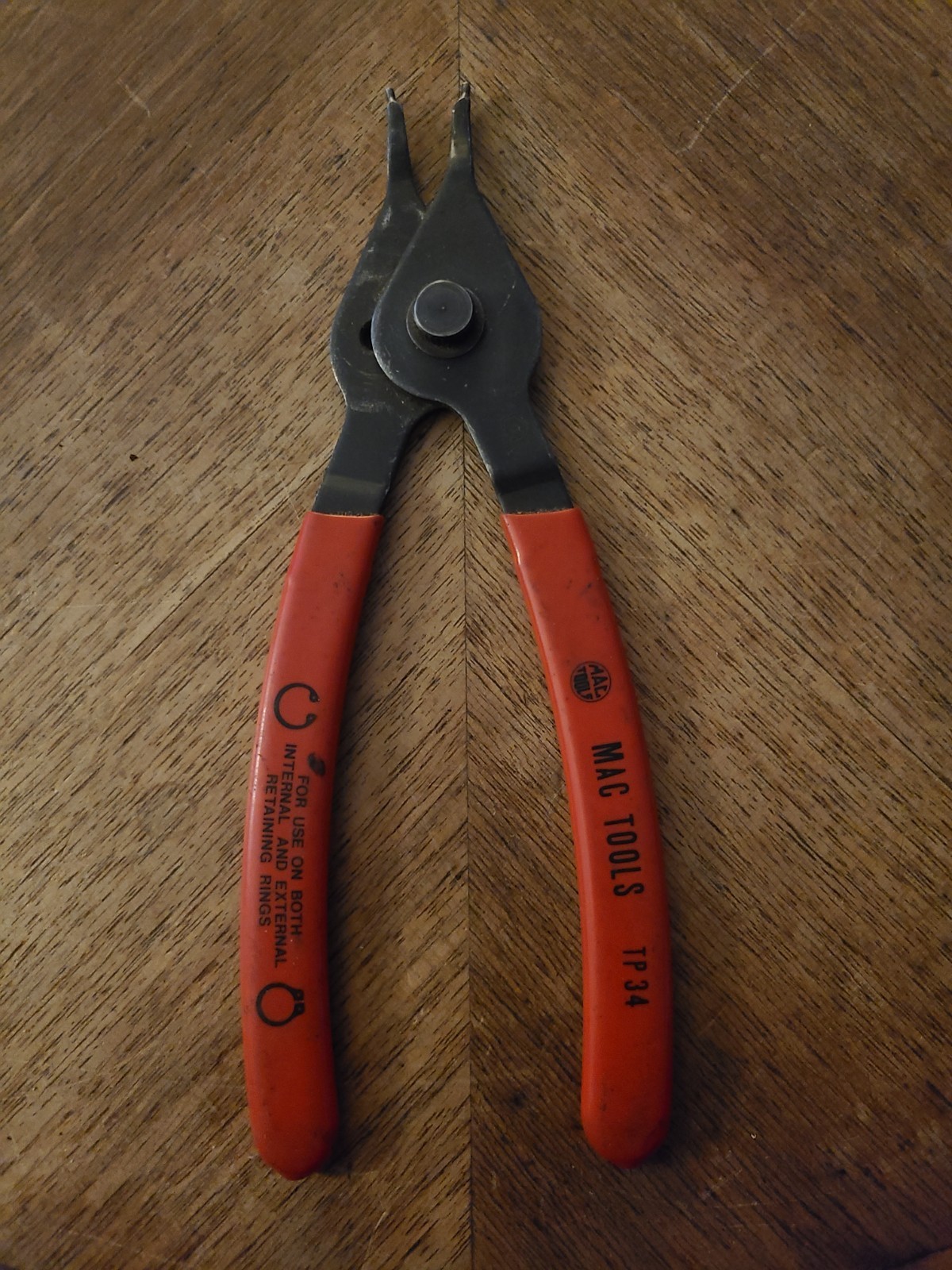 MAC TOOLS TP34, SNAP RING PLIERS, 7.75″ LONG *REVERSIBLE*