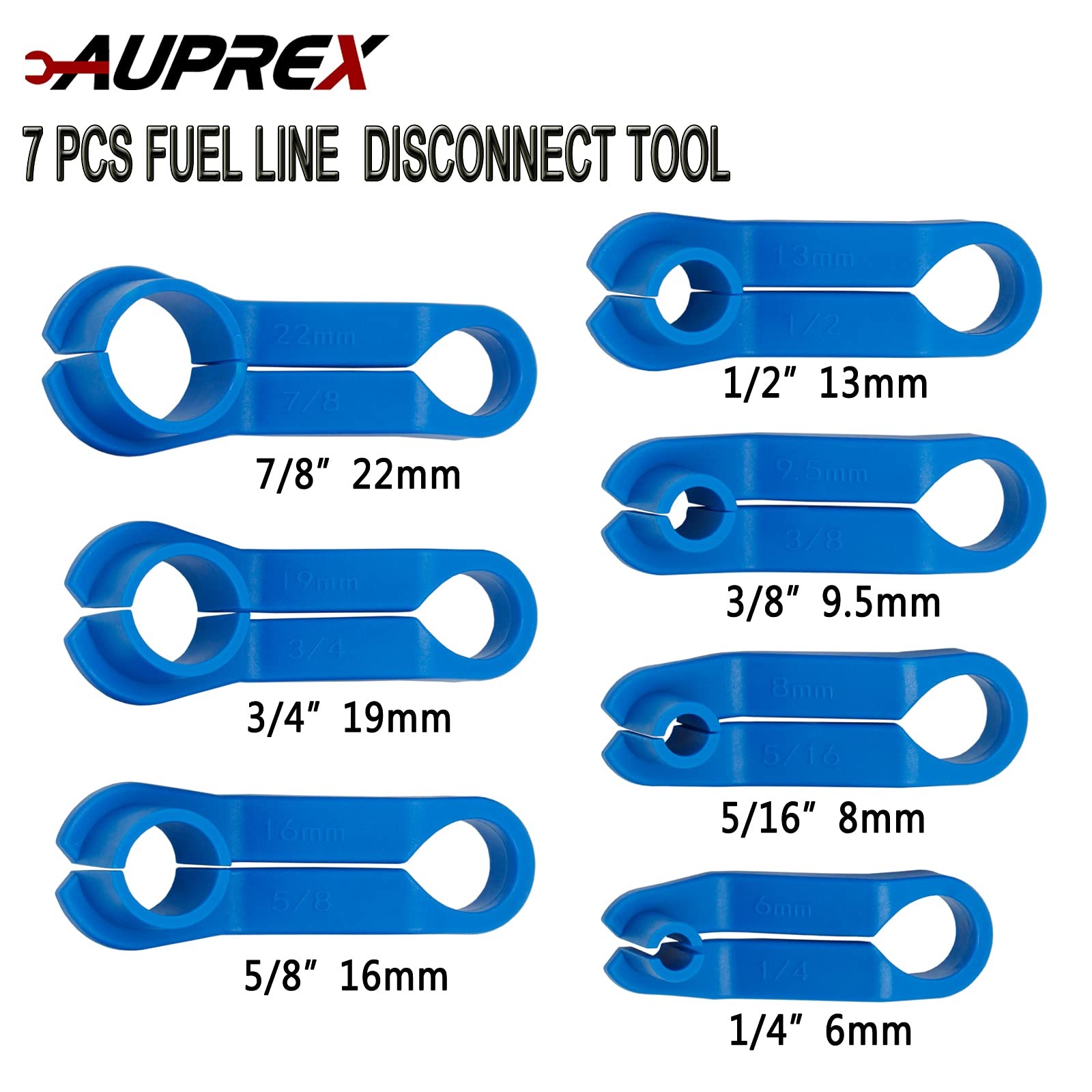 7PCS AC Fuel Line Disconnect Tool Set for Most Ford/GM/Chrysler/Mazda,Includes 1