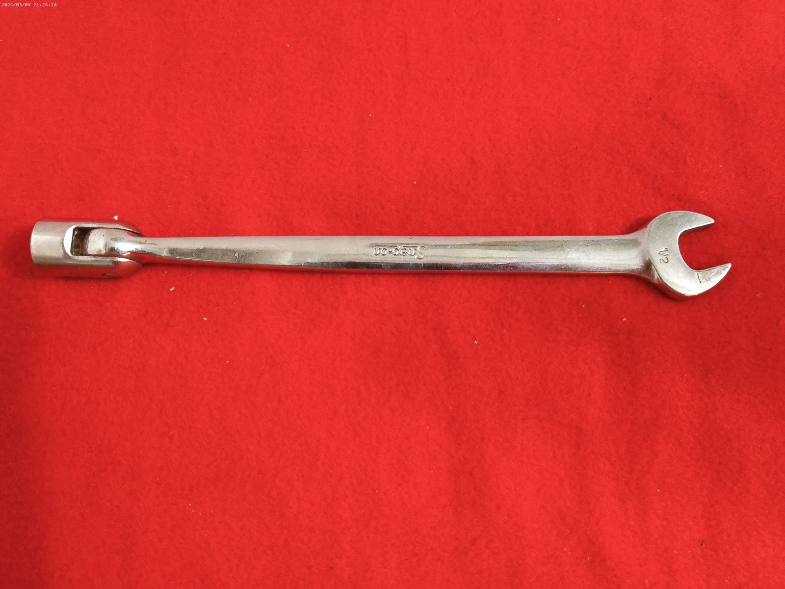 MINT Snap-On Tools USA 1/2″ SAE 12pt Saltus Flex Head Socket End Wrench FHO16