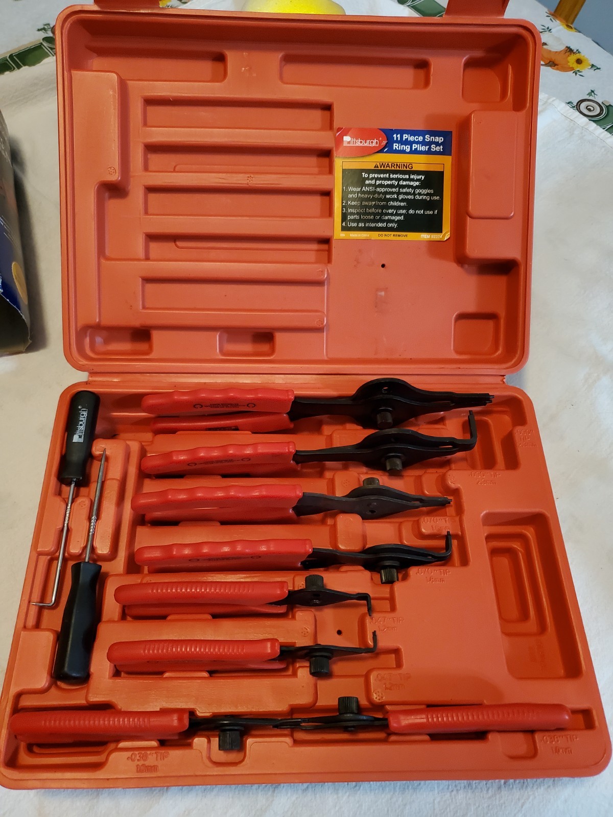 Pittsburg 11pc snap ring pliers