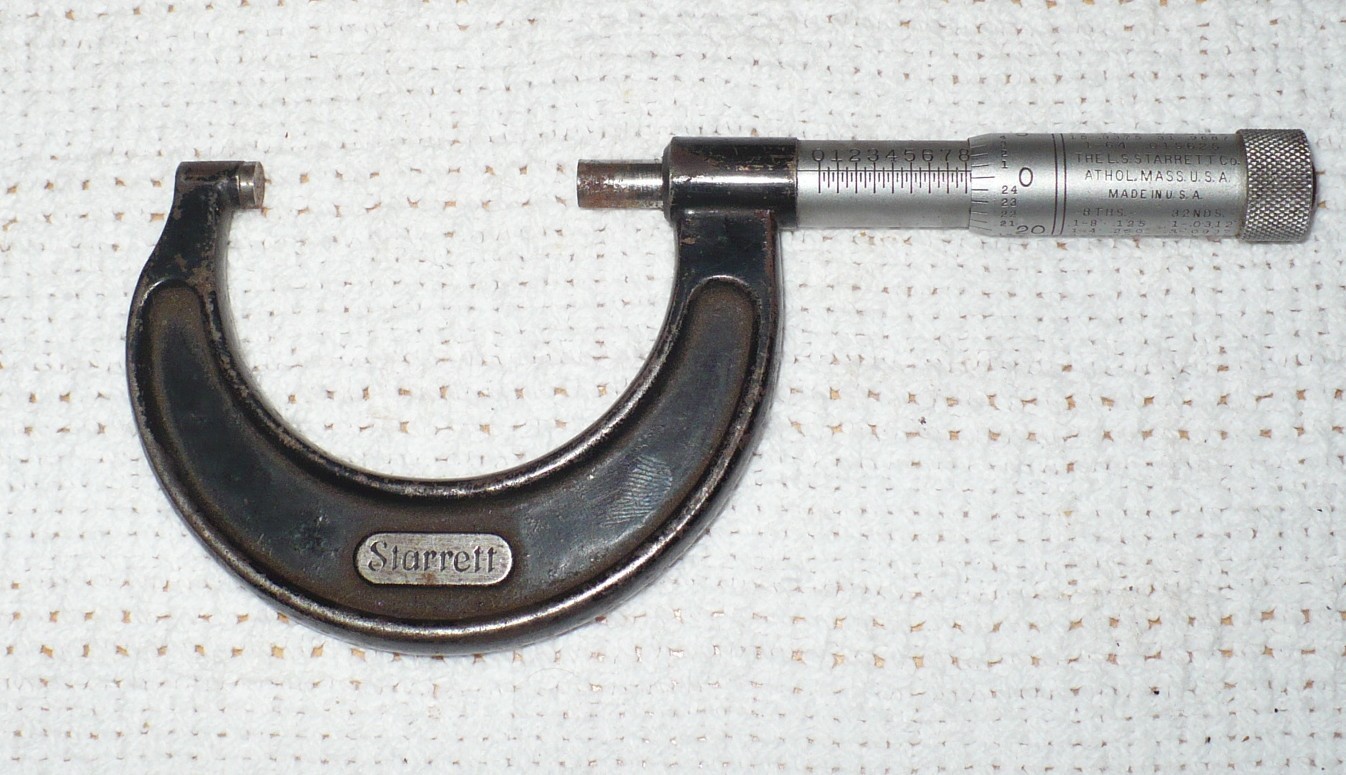 Vintage Starrett Micrometer 436 2 in 1-64 015625