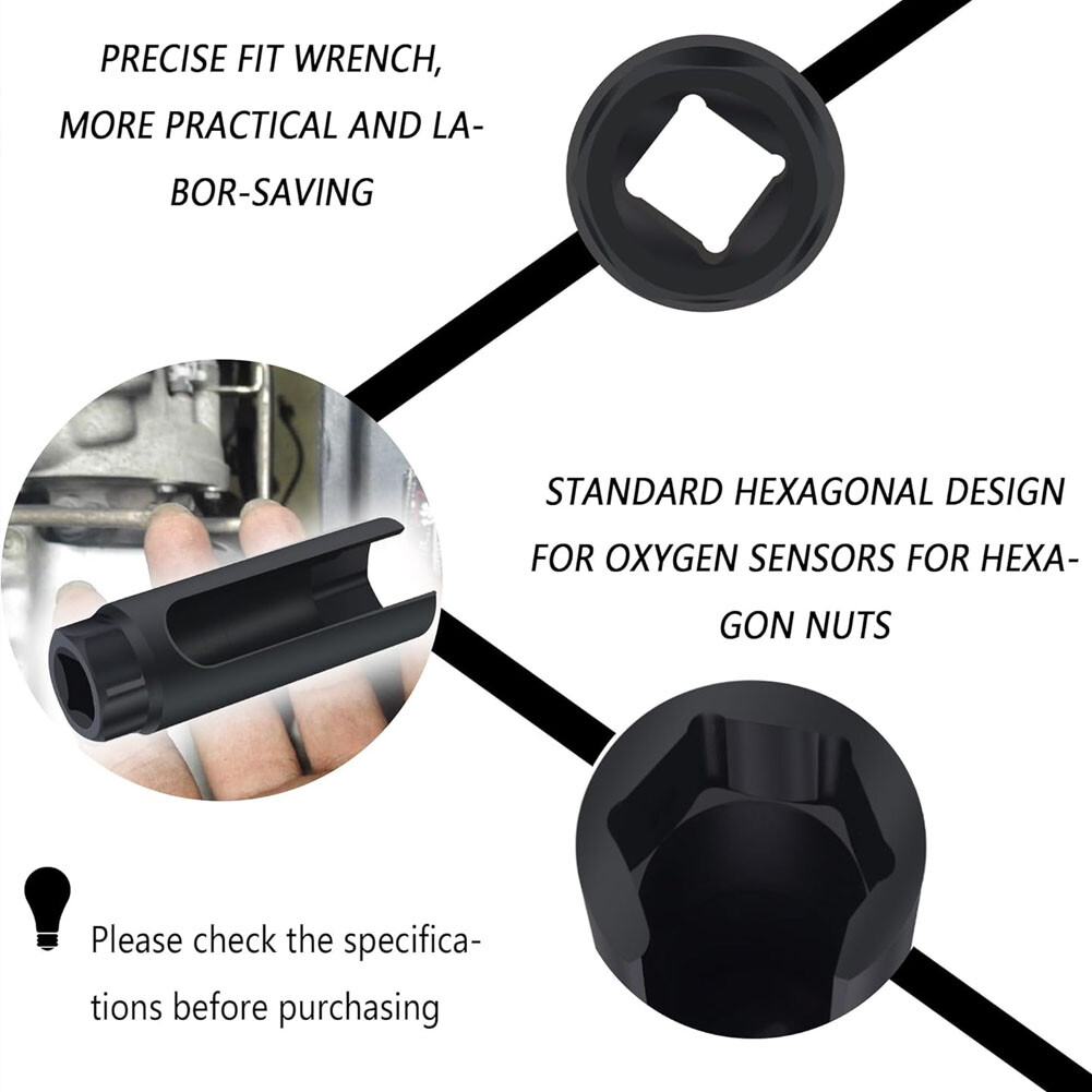 Oxygen Sensor Socket 7/8» (22mm) 6-Point O2 Sensor Socket Wrench Removal Instal