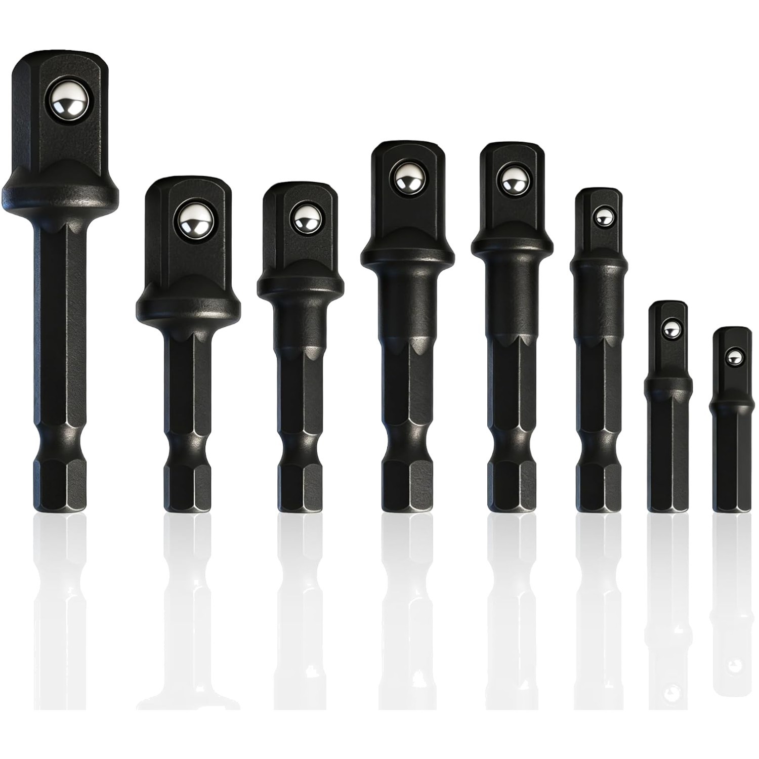 Corrosion-Resistant 8-Piece Hex Shank Impact Sockets – Ideal for DIY Repairs