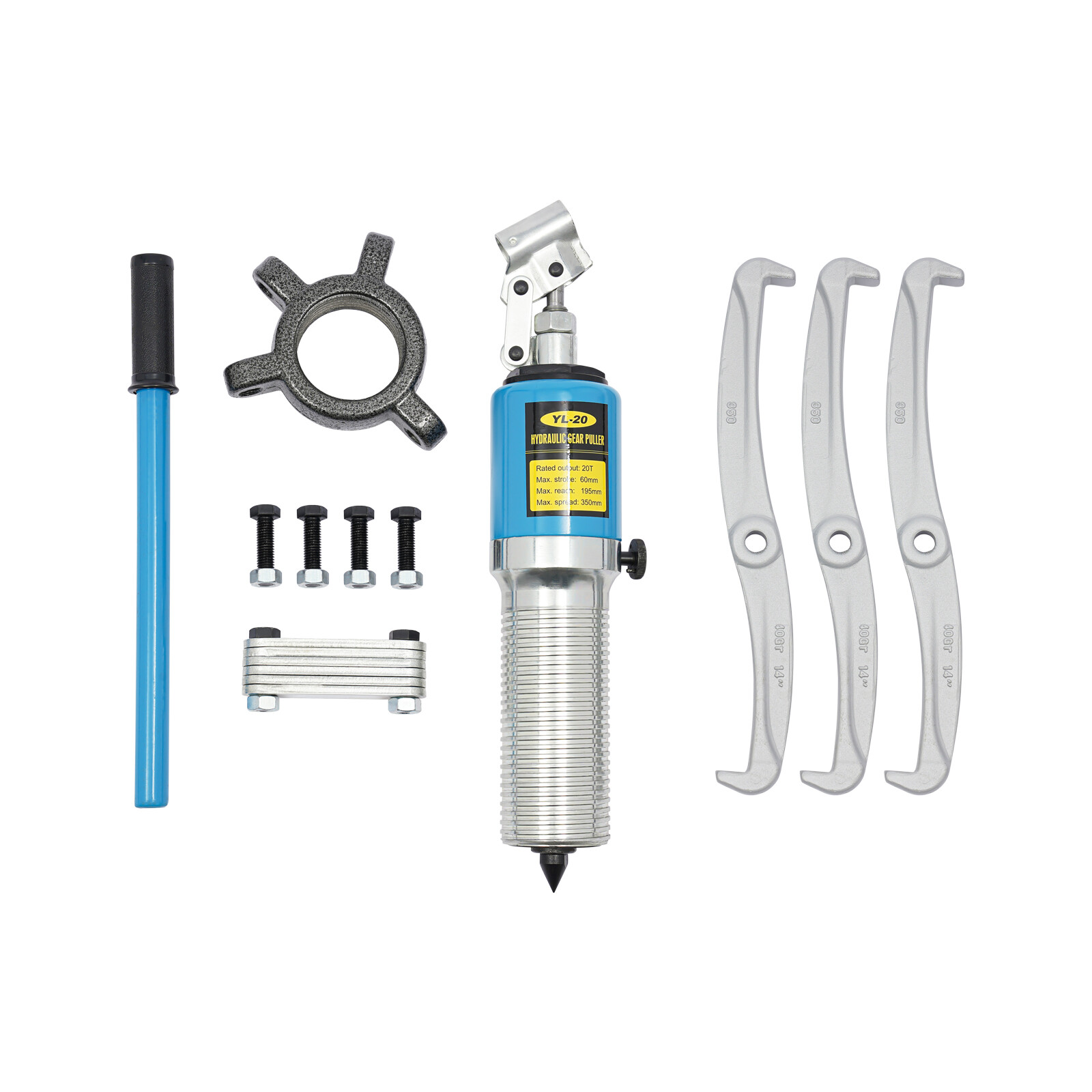 3 Jaws Or 2 Jaws 20T Hydraulic Gear Puller Set Wheel Bearing Pulling Separator