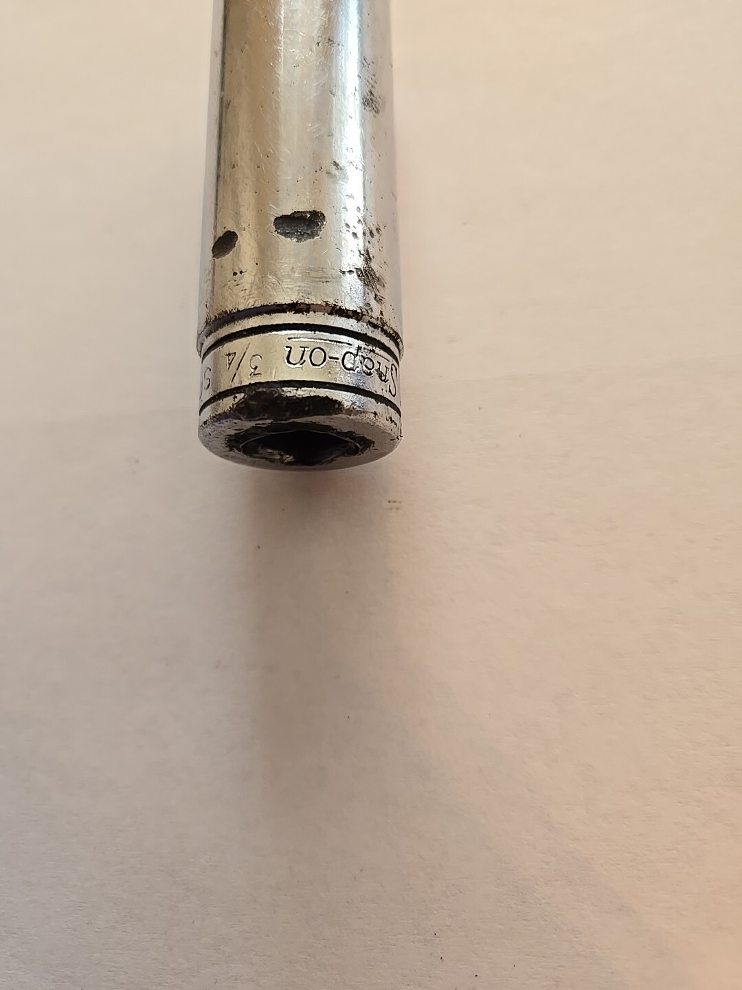 Snap On 3/8″ Drive 3/4″ 6PT SAE Deep Chrome Socket Worn SFS241