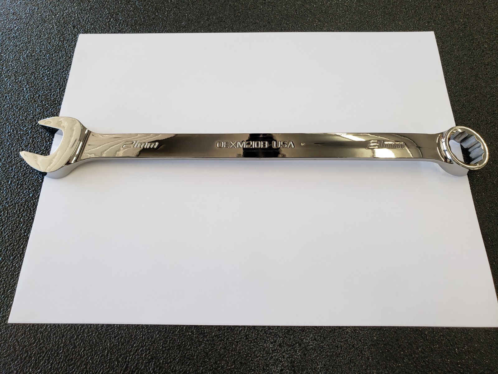 Snap-on Tools USA NEW 21mm Metric 12pt Standard Chrome Combo Wrench OEXM210B