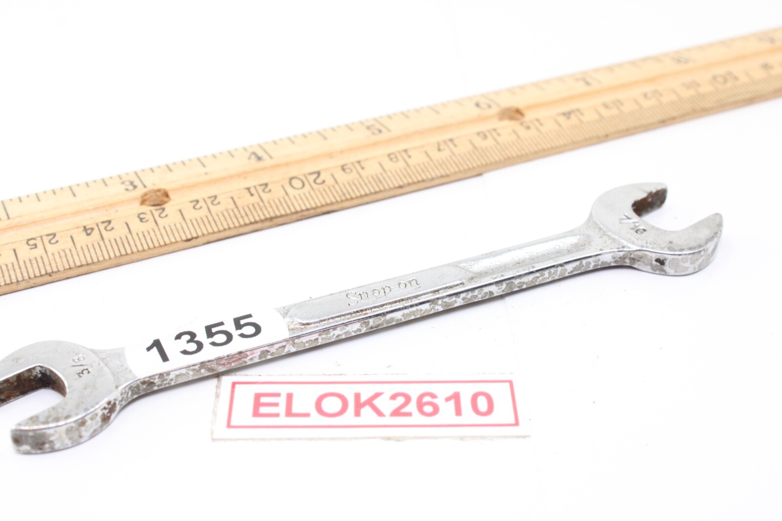 Snap-on VS1214 3/8″ x 7/16″ 6 Point SAE Double Open End Wrench Chrome USA